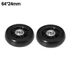 1 Pair Rubber Casters Mute Trolley Case Wheels Deluxe Repair Tool (54*18mm)