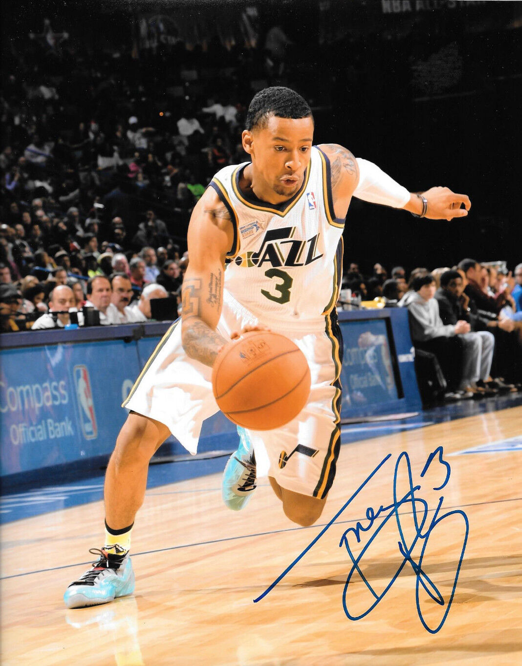 GFA Utah Jazz * TREY BURKE * Signed 8x10 Photo Poster painting B2 COA