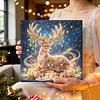 DIY Special Shape Diamond Painting Pearl Art With Inner Frame Kit 25x25cm(Christmas Reindeer)