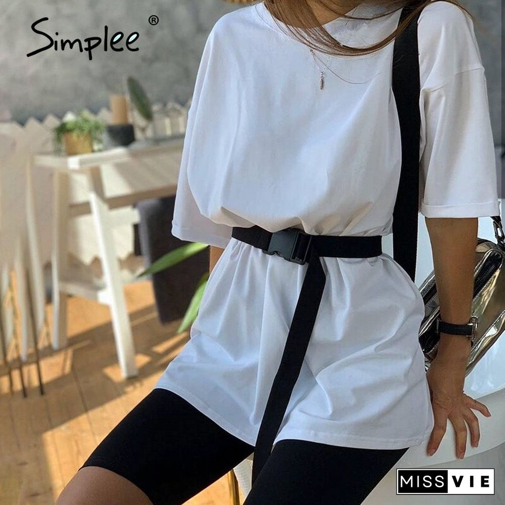 Casual Solid Outfits Women'S Two Piece Suit With Belt Home Loose Sports Tracksuits Fashion Bicycle Summer Hot Suit