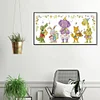 >SALE<Embroidery Eco-cotton Thread 14CT Printed Little Animal Band Cross Stitch59x27cm