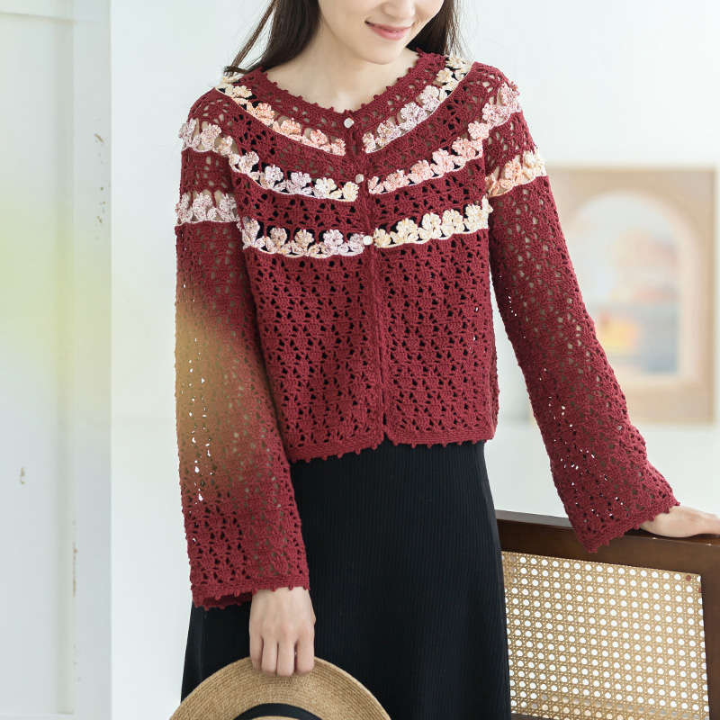 Susan's Boutique Handmade Lace Cardigan DIY Crochet Knit Kit & Yarn Pack