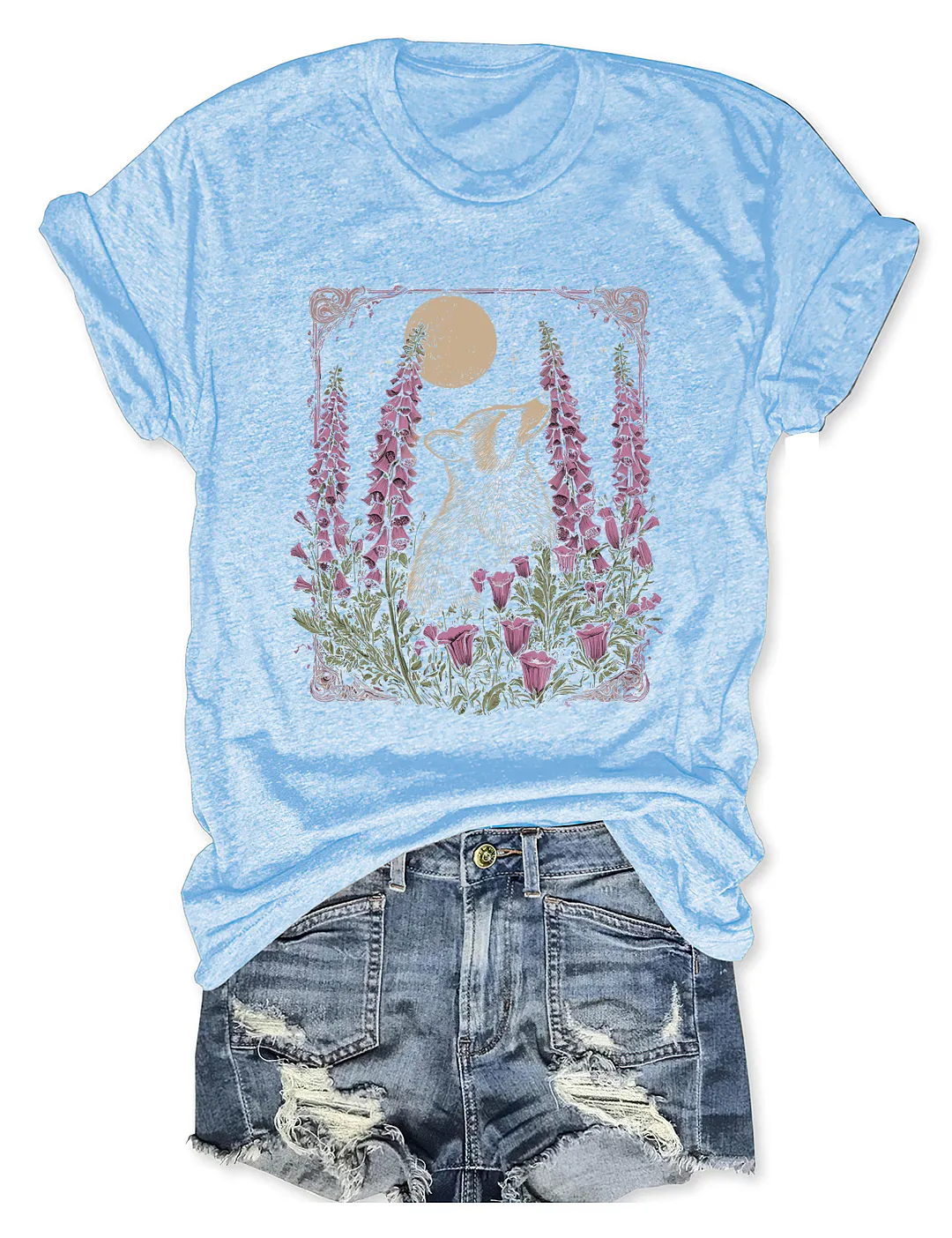 Raccoon Moon Retro Graphic T-shirt