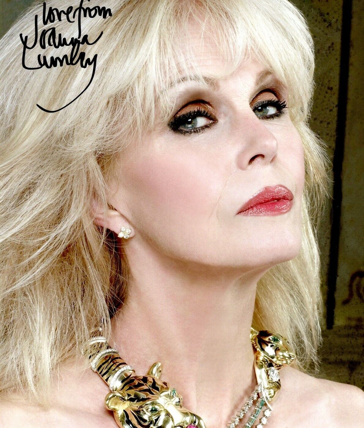 Joanna Lumley Signed - Autographed Avengers Actress 8 x 9.50 inch Photo Poster painting