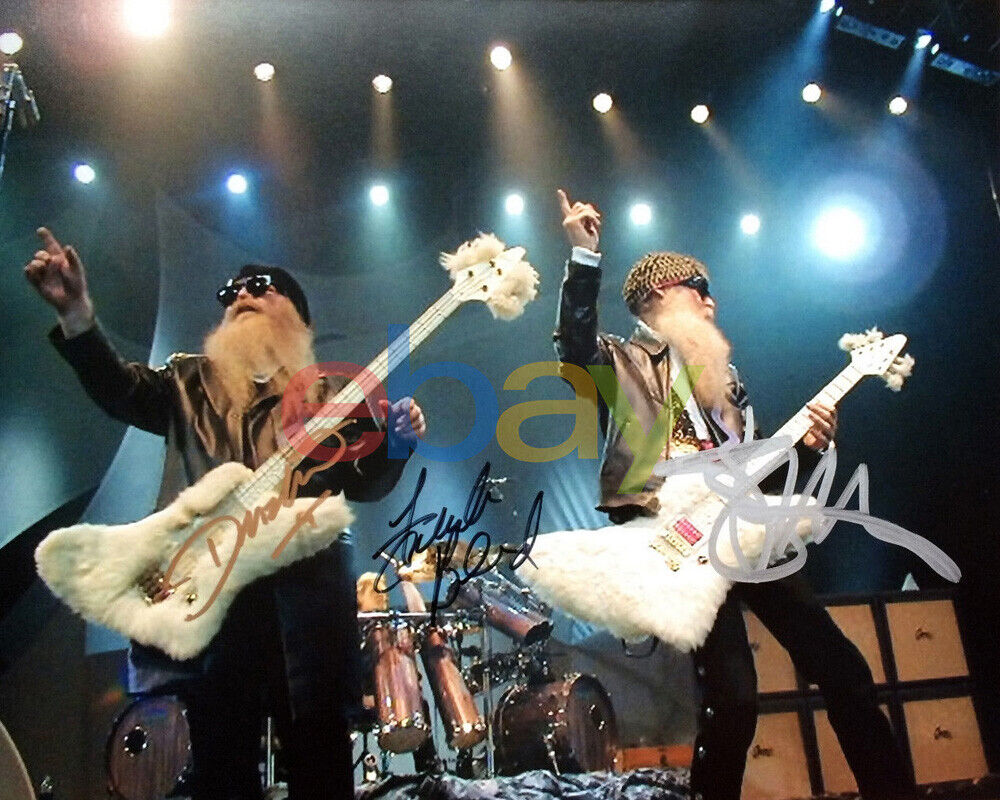 ZZTop Band Autographed 8x10 Signed Photo Poster painting reprint(2)