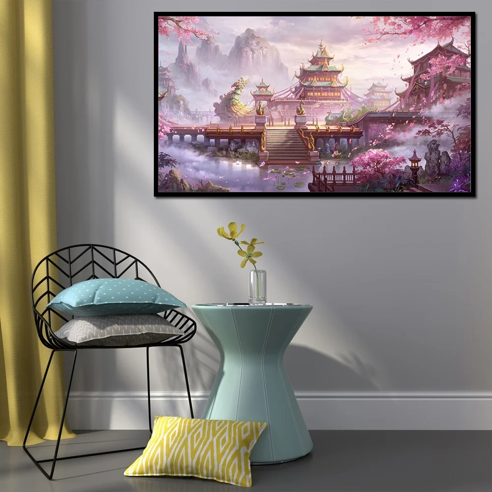 Full Printed Cross Stitch 11CT - Fairyland Tower(45*80cm)