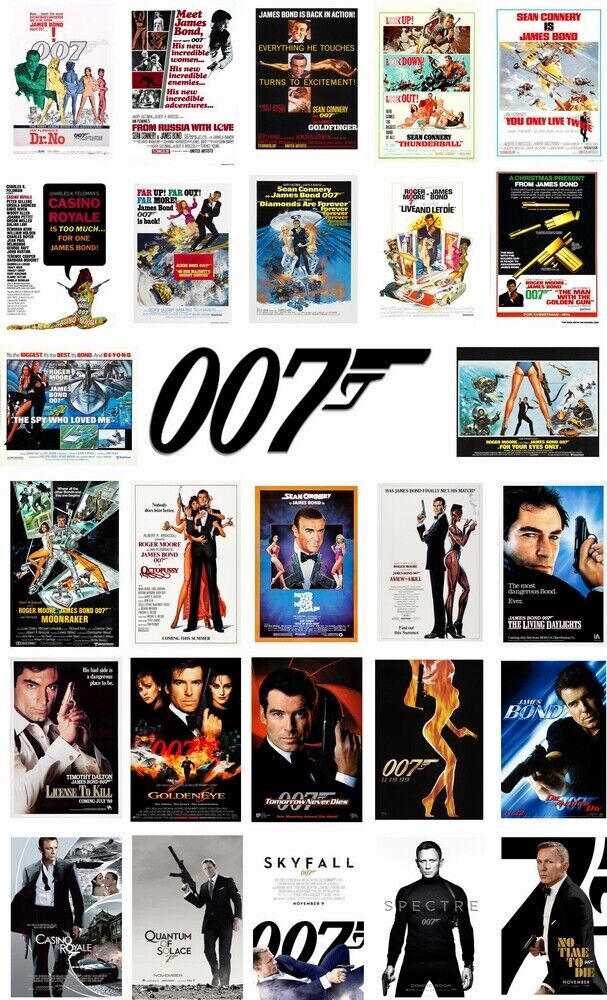 007 JAMES BOND MOVIE POSTER SET - OVER 100 Photo Poster painting POSTERS -  POSTAGE