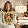 (25x25cm)DIY Pearl Painting Xmas Framed Handmade Pearl Material Art Kit Living Room Decor