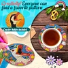 6Pcs/set Diamond Painting Wooden Duck Coaster Cup Cushion With Holder