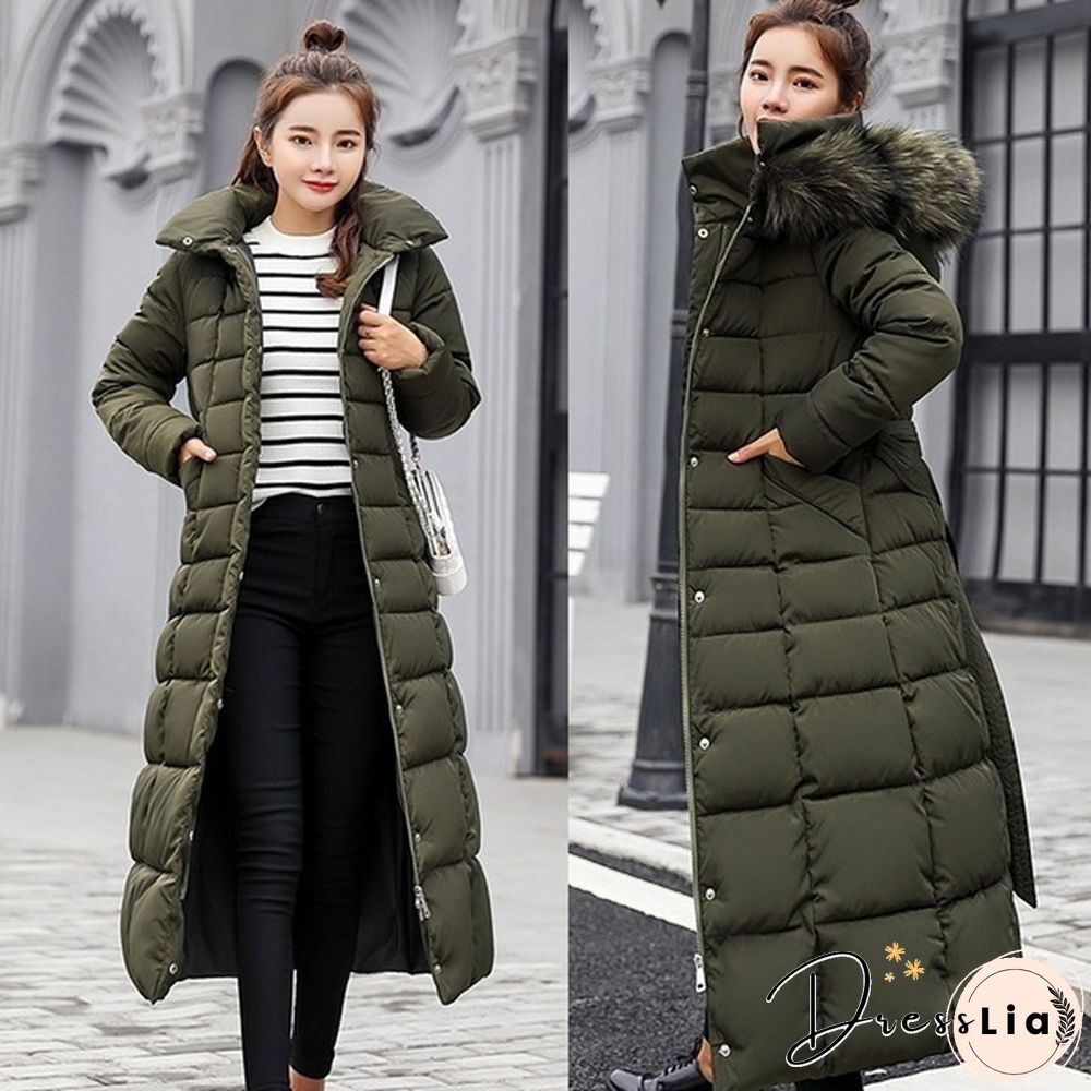 New Fashion Women's Winter Down Coat Clothes Cotton-Padded Thickening Down Casual Winter Coat Long Jacket Down Parka XS-3XL