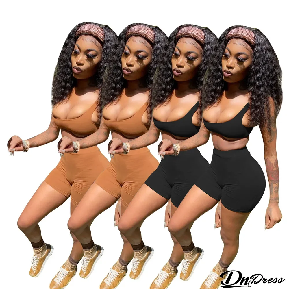Pure Color Sexy Casual Two-Piece Suit