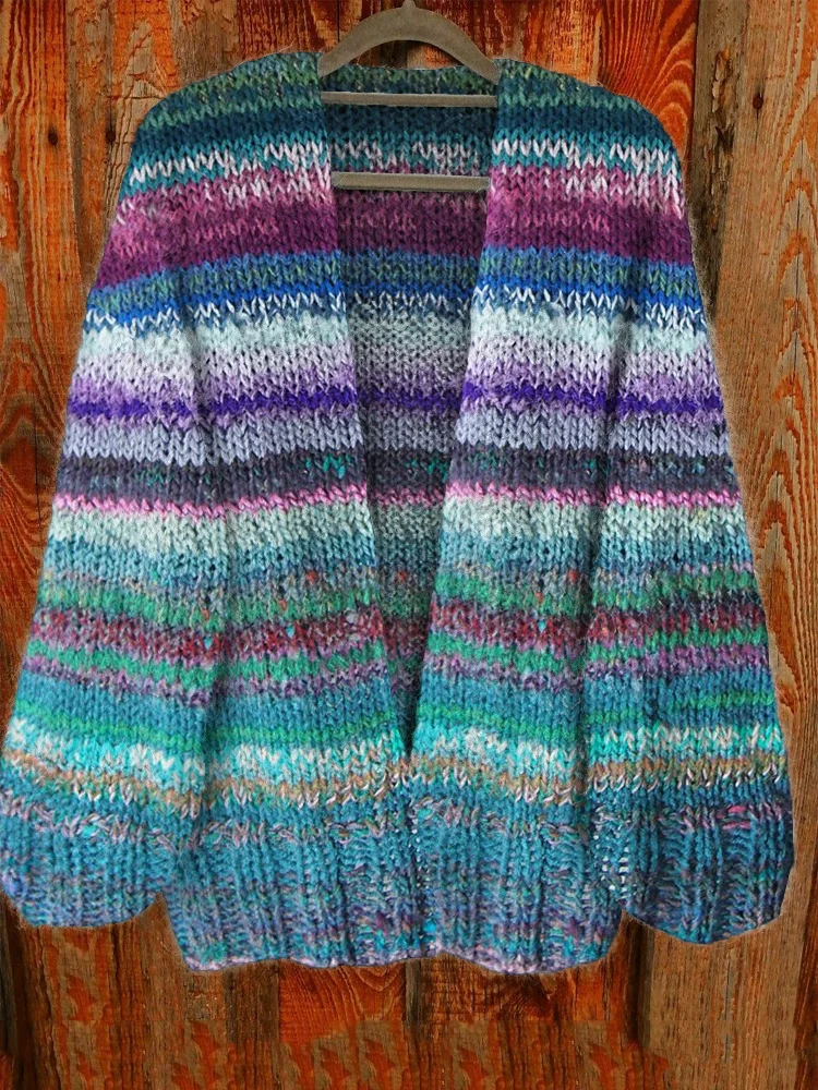Vintage Western Knitted Pattern Cozy Cardigan