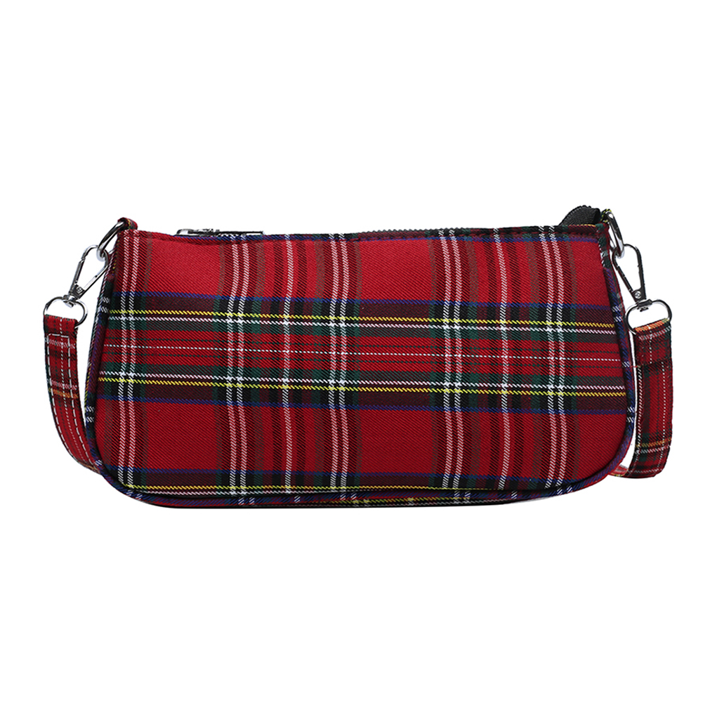 

Women Canvas Handbag Plaid Tote Lady Casual Shoulder Underarm Bags -Red, 501 Original