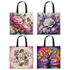 Flower Butterflies-11CT DIY Stamped Cross Stitch Shopping Bag 40*40cm/15.75*15.75in