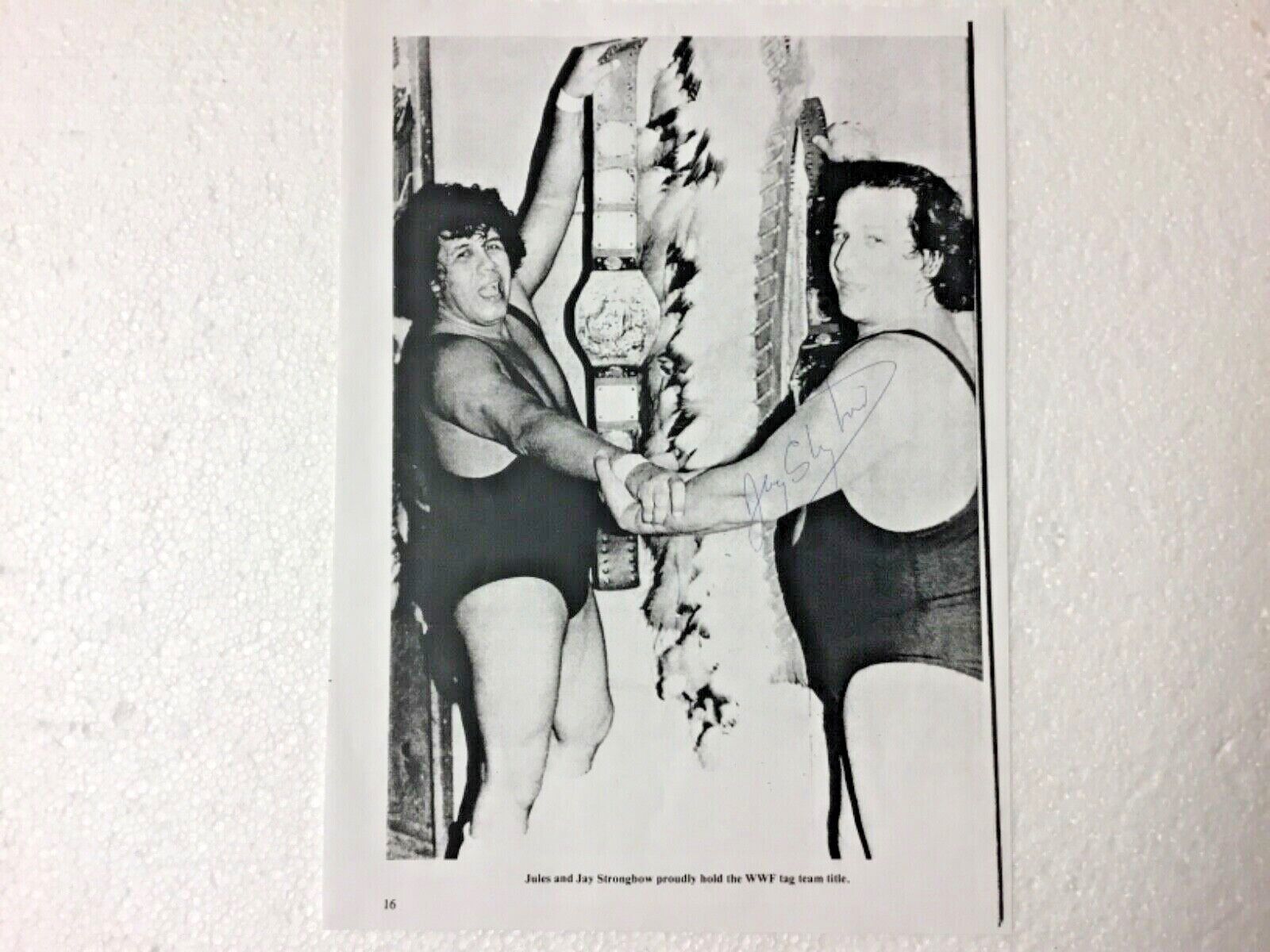 JAY STRONGBOW (wrestler) VINTAGE AUTOGRAPHED (IN INK) XEROX Photo Poster painting PC372