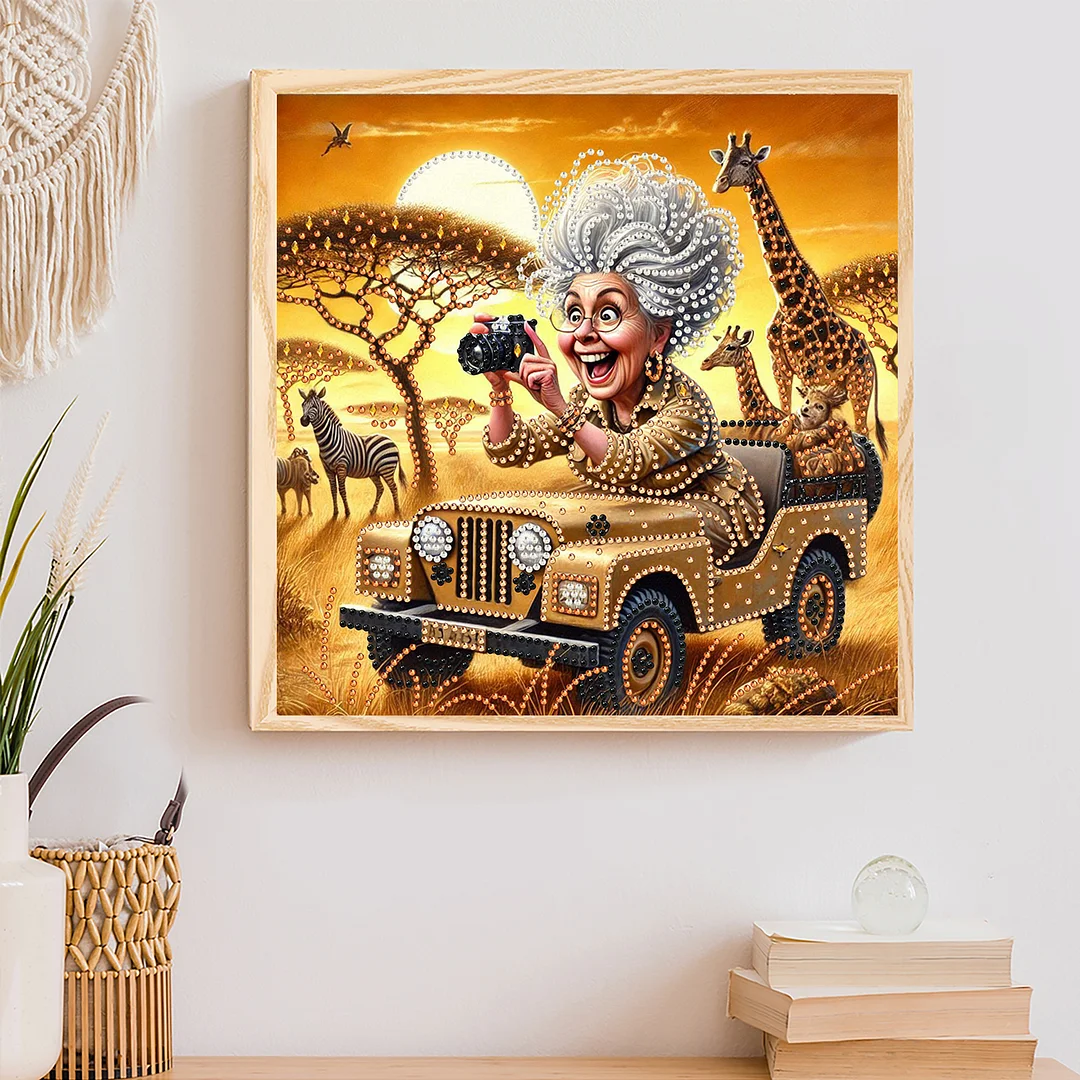Grandma - Diamond Painting - Partial Special Shaped Drill(Canvas|30*30cm)