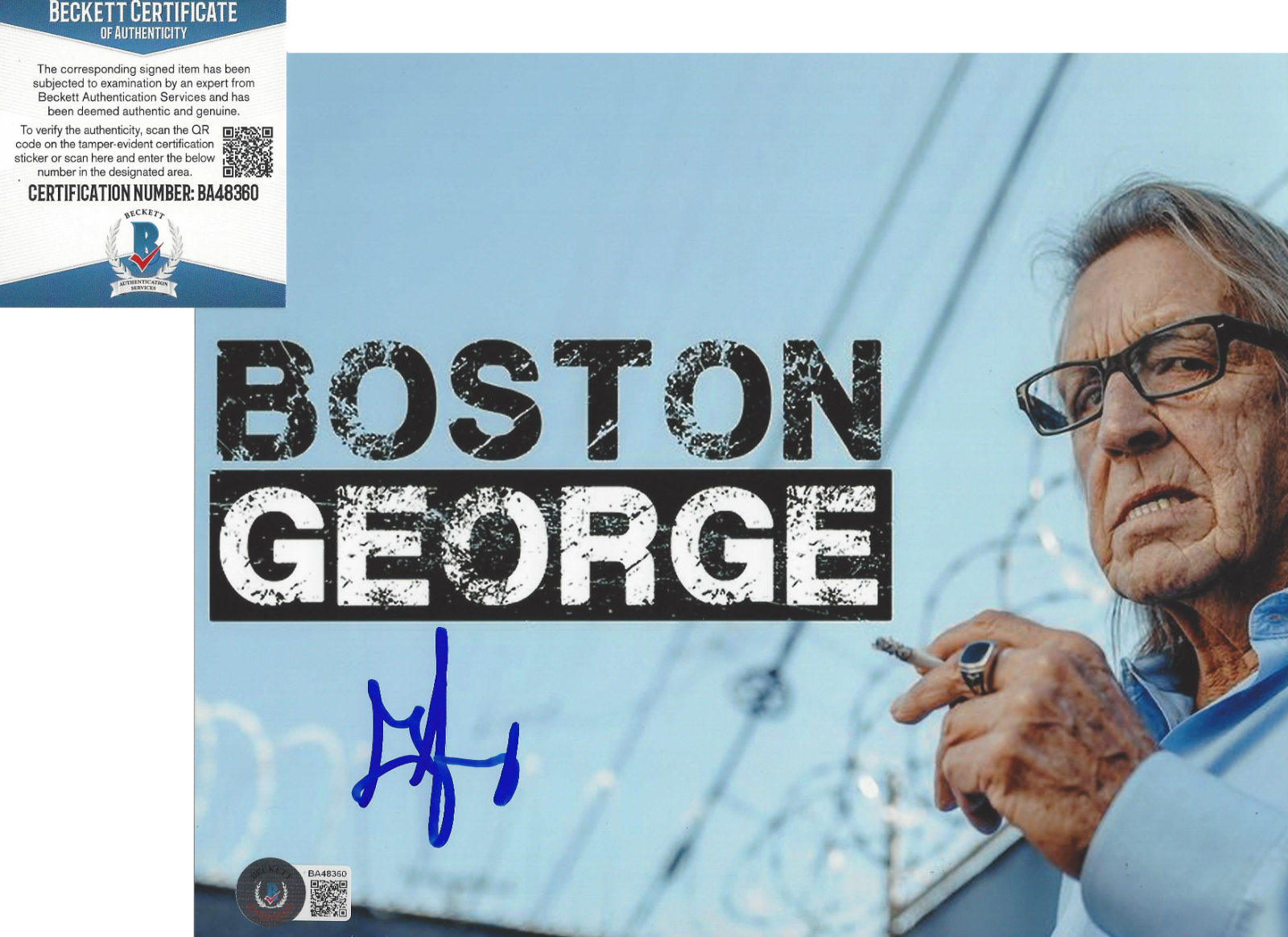 BOSTON GEORGE JUNG SIGNED DRUG TRAFFICKER 8x10 Photo Poster painting BLOW MOVIE 3 BECKETT COA