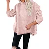Sherpa Winter Turtleneck Top Sweatshirt For Women
