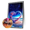 Diamond Painting -DIY Round Drill Valentine Day Beach Flower Love(70*40 CM)