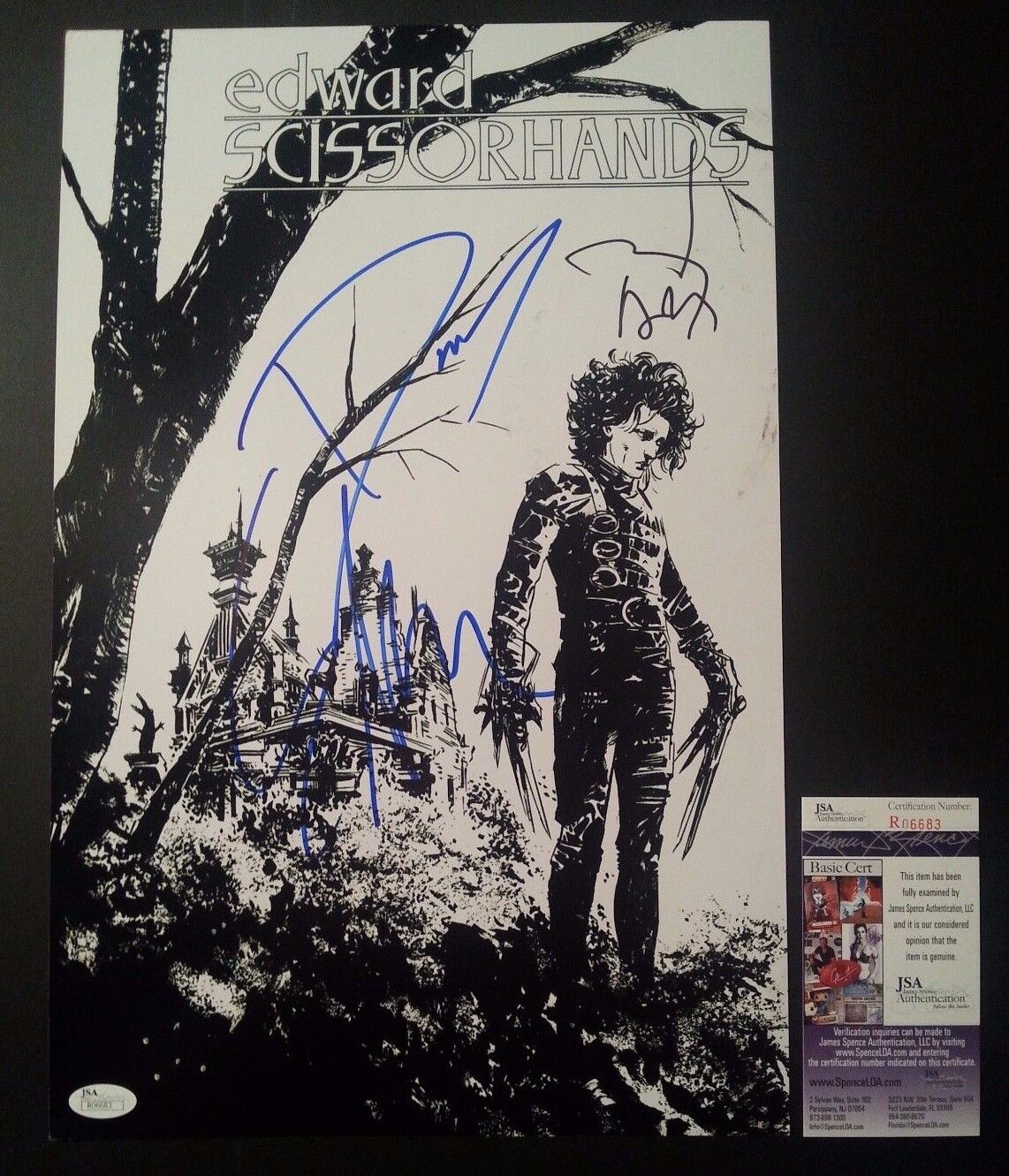 JOHNNY DEPP & DANNY ELFMAN Hand-Signed EDWARD SCISSORHANDS