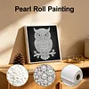 DIY Pearl Painting Owl for Home Wall Decor(25x25cm)