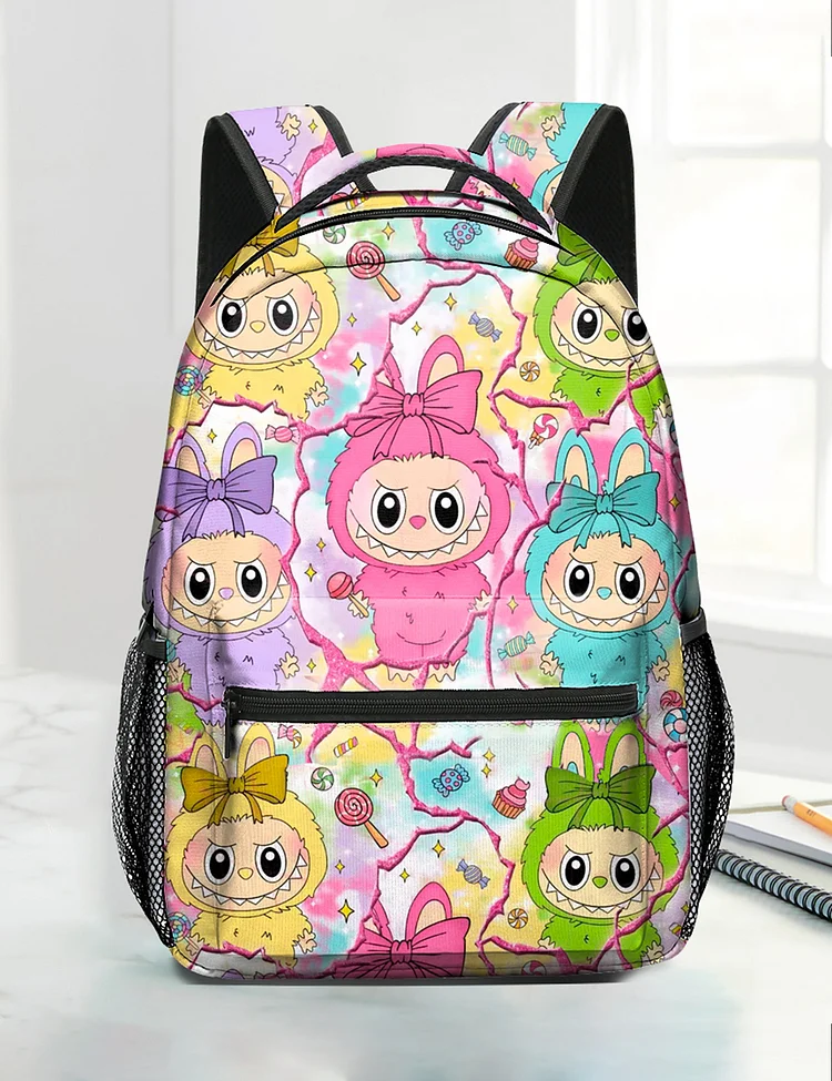 Trending Pink Cartoon Character Backpack School Bag