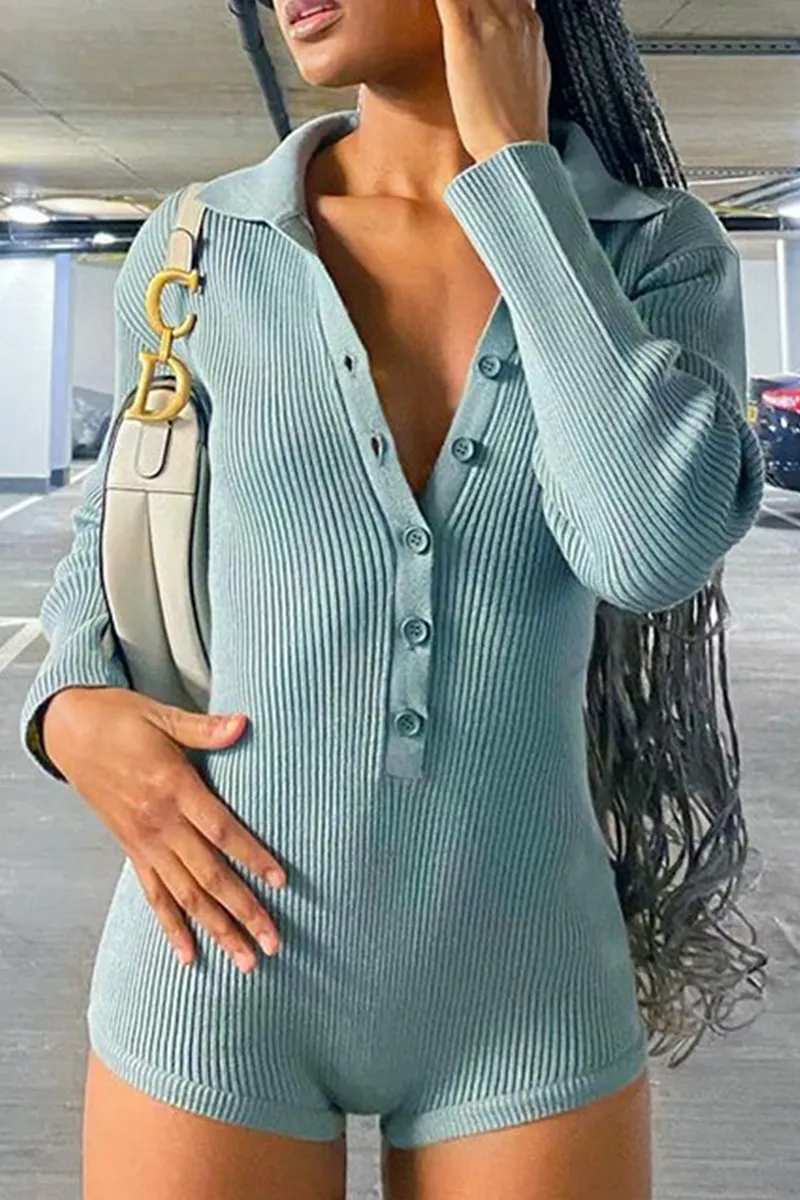 Solid Tied Ribbed Jumpsuit--Clearance