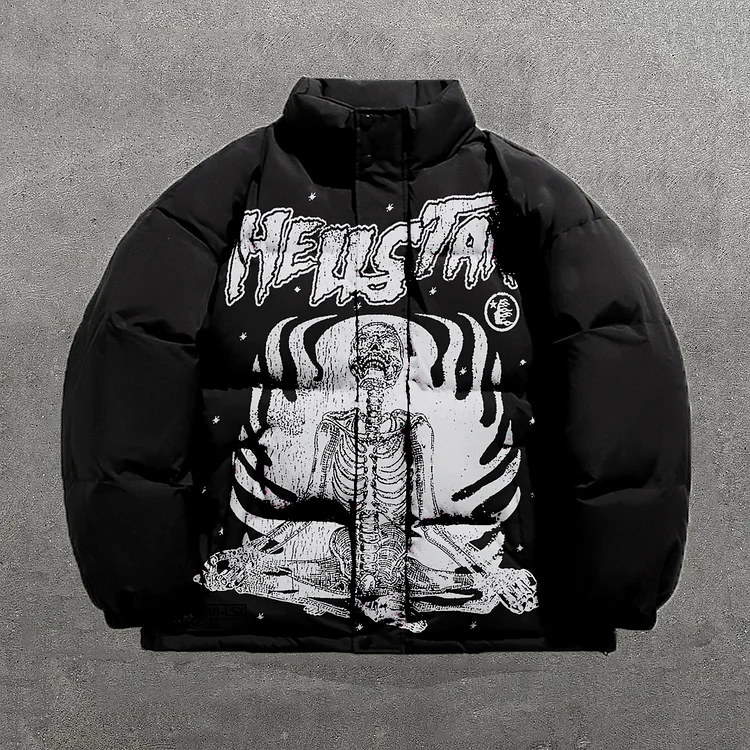 Personalized Fashion Street Hip Hop Graphic Winter Warm Down Coat