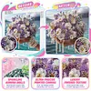Seaside Pansy Beaded Bouquet Special Shaped 5D DIY Partial Drill Diamond Painting Kits for Adults Beginners Home Decor Diamonds Dots Gem Art Kits 11.81 X11.81inch