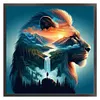 Silhouette - Lion-11CT Stamped Cross Stitch 40*40cm/15.75*15.75in