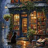 Rainy Night Bookshop and Black Cat-11CT Stamped Cross Stitch 50&times;50cm/19.7&times;19.7in tapestrymarket