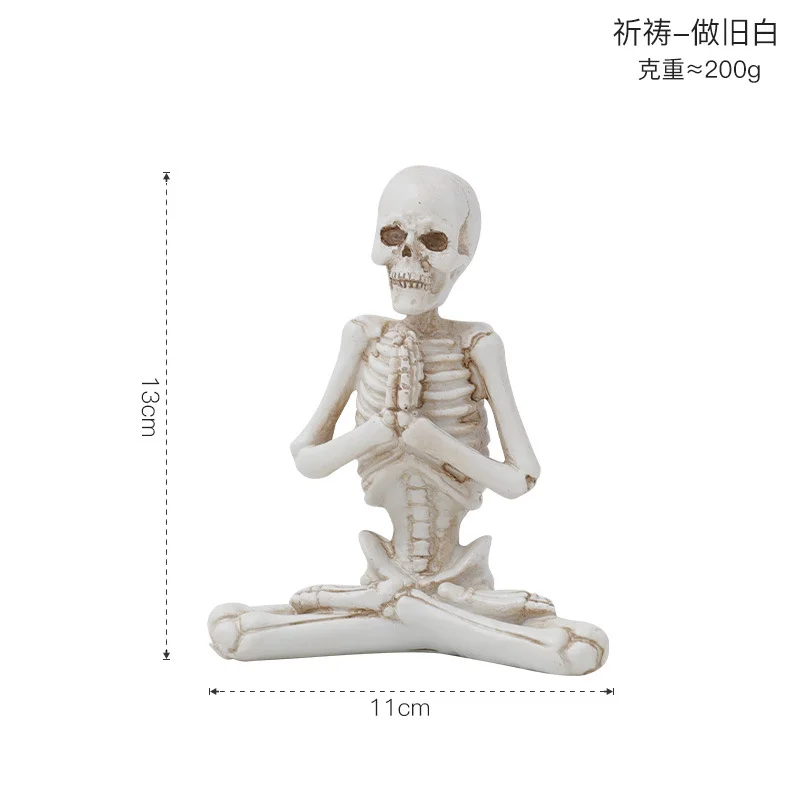 Skeleton Yoga Resin Ornaments Halloween Decoration