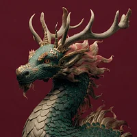 Auspicious Qilin - Diamond Painting