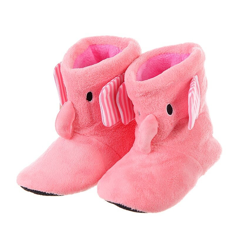 Glglgege Women winter indoor slippers lovely animal prints solid flat indoor winter shoes plush warm home slippers women shoes