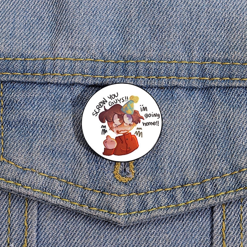 Cartoon Style Pin Cartoon Character Metal Printing Women’S Brooches