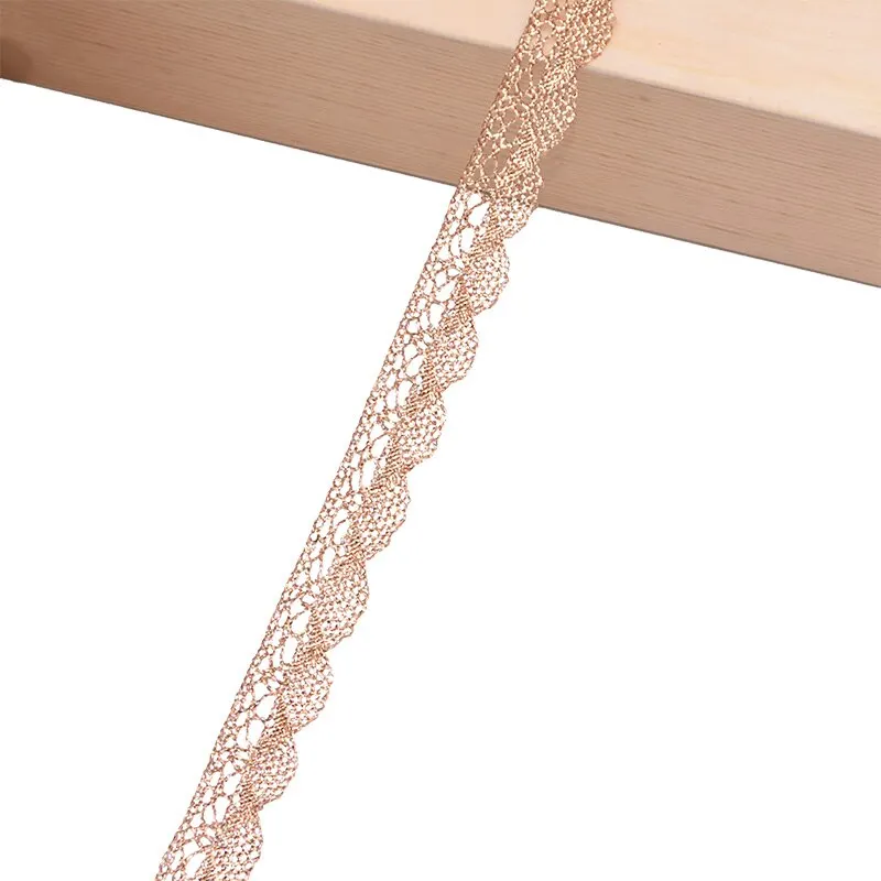 5/10Yards Gold Lace Trim Ribbon Curve Lace Fabric Sewing Centipede Braided Lace Wedding Craft DIY Clothes Accessories Home Decor