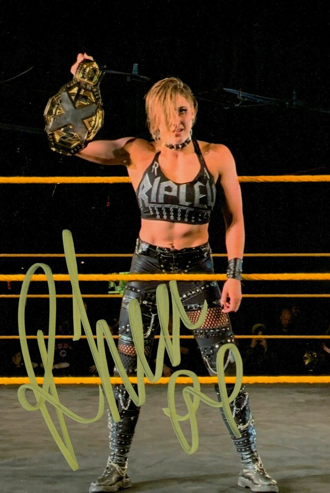 Rhea Ripley Signed 6x4 Photo Poster painting WWE Women's Wrestler NXT Genuine Autograph + COA