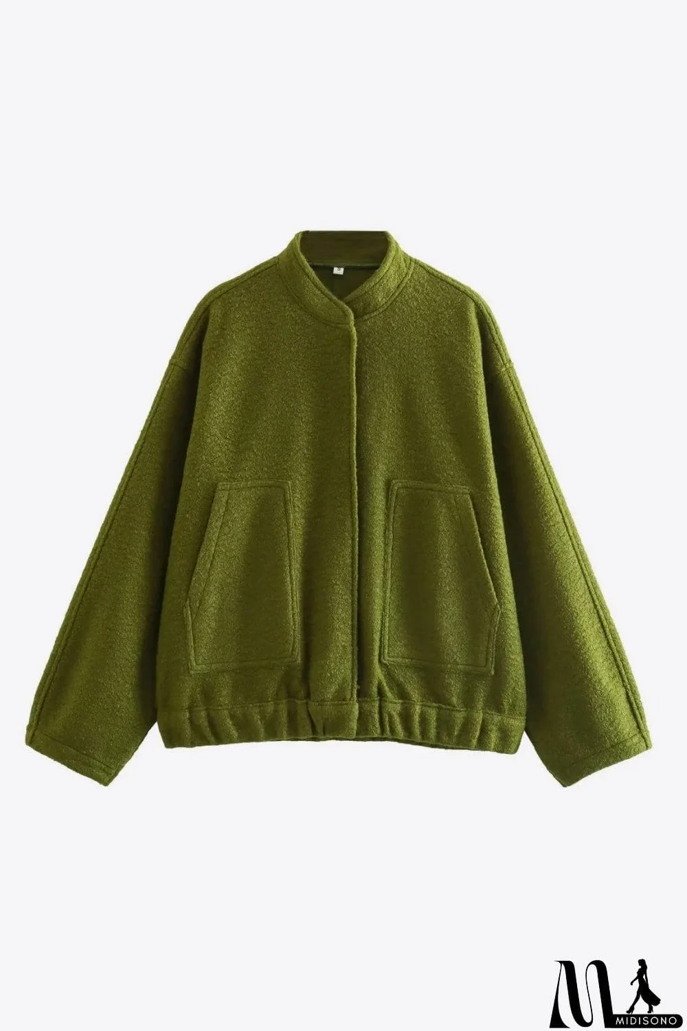 MidiSono - Snap Down Dropped Shoulder Jacket