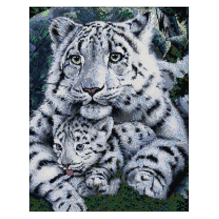 Tiger 11CT Printed Cross Stitch Kits (45*56CM) fgoby