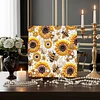 Sonnenblumen- und Bienen-DIY-Kunsthandwerk Perlen-Diamant-Gem&auml;lde mit Rahmen 9,84x9,84 Zoll Diamantkunst-Perlen-Malset f&uuml;r Erwachsene Anf&auml;nger-Geschen