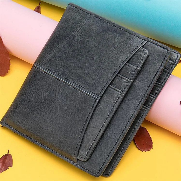 Men's Retro Style Casual Multi-Card Leather Mini Wallet