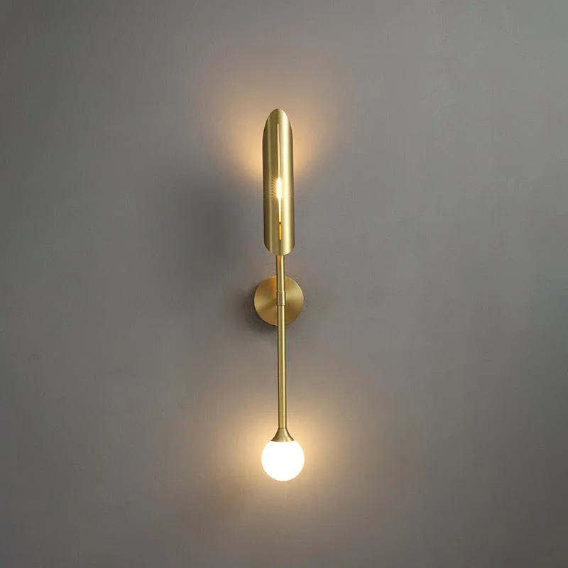 Modern LED Wall Lamps Creative Personality Aisle Staircase Golden Metal Lights Lighting For Bedroom Living Room Wall Decor lampe