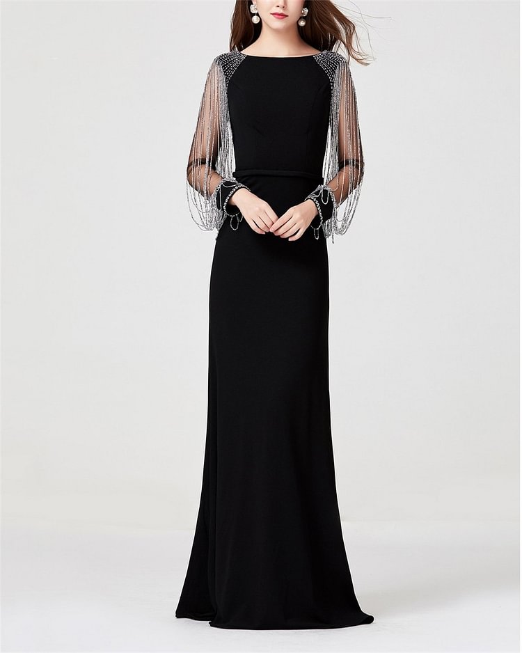 Women's Solid Color Tassel Dress