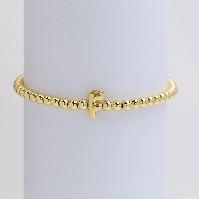 Copper Minimalist Plating Letter Bracelets