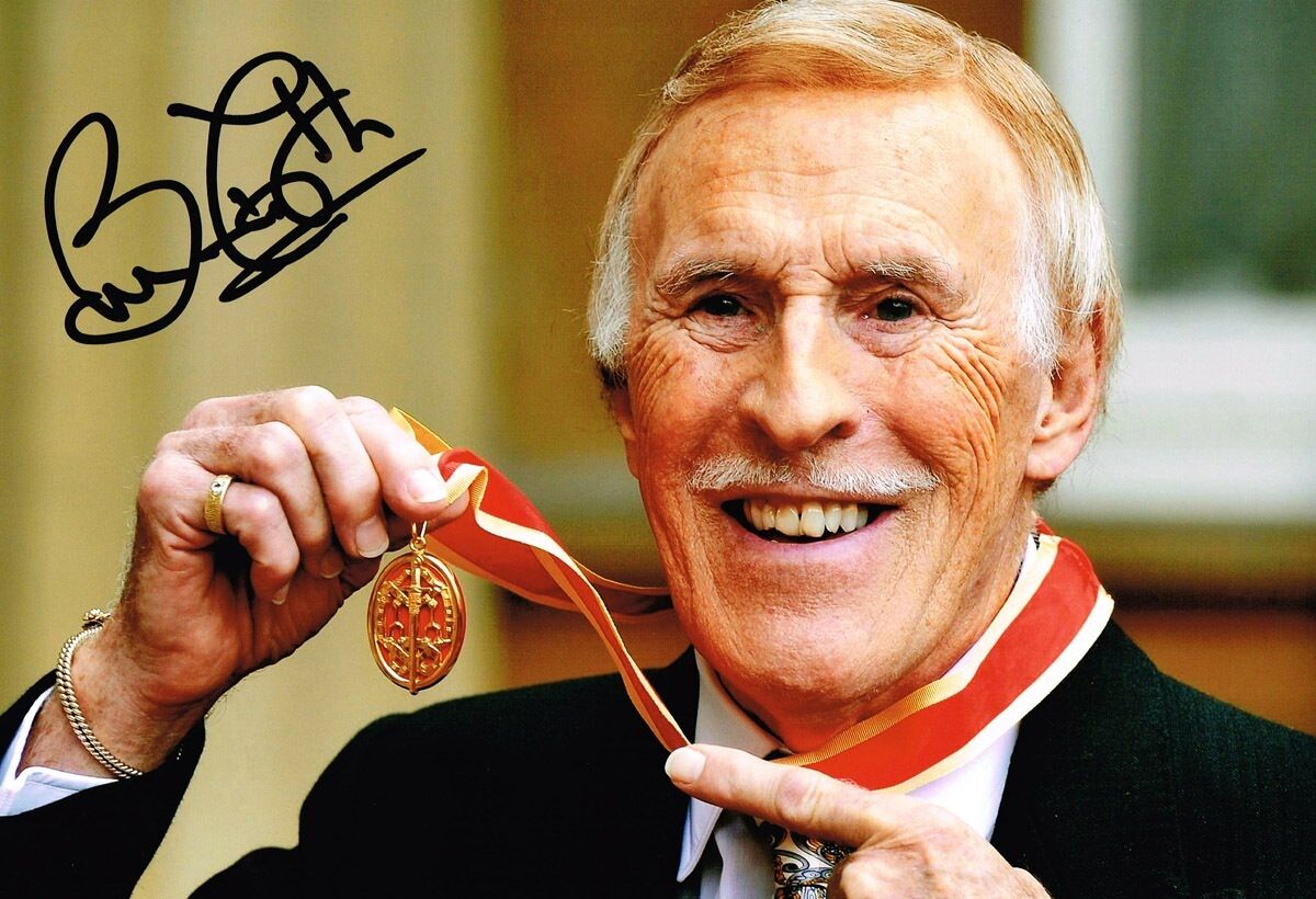 Sir Bruce Forsyth SIGNED Autograph 12x8 Photo Poster painting AFTAL COA Posed Knighthood Medal