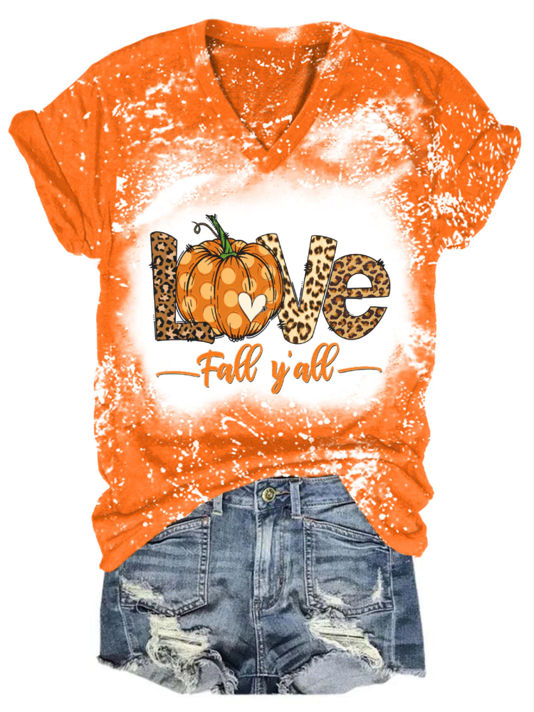 Love Fall Y'all Tie Dye Shirt
