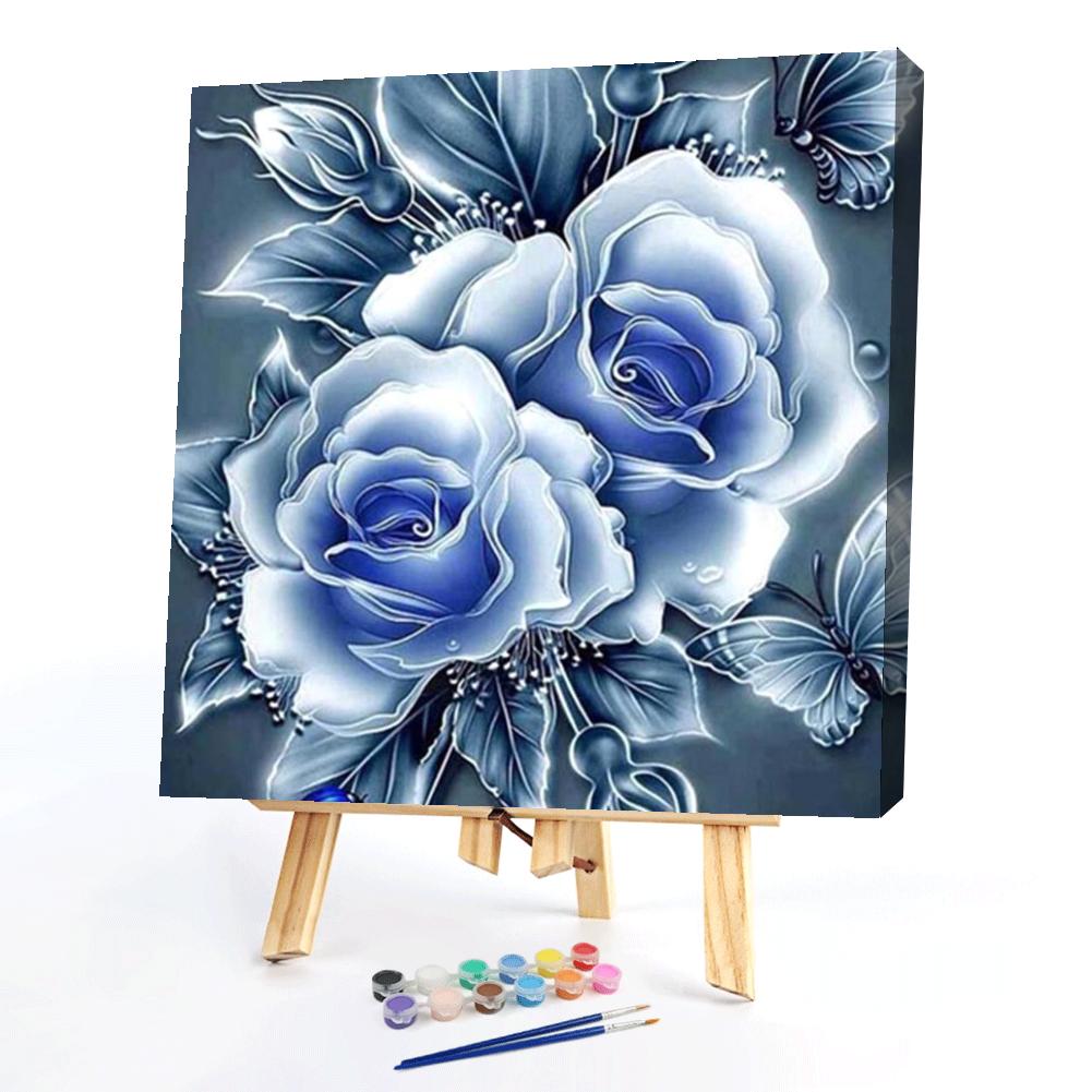 

40*40CM - Paint By Numbers - Rose Flower, 501 Original