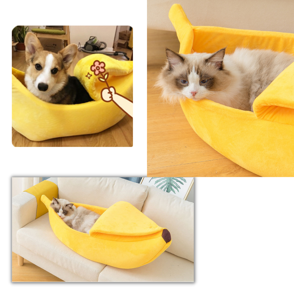 Banana Shaped Pet Bed - vzzhome