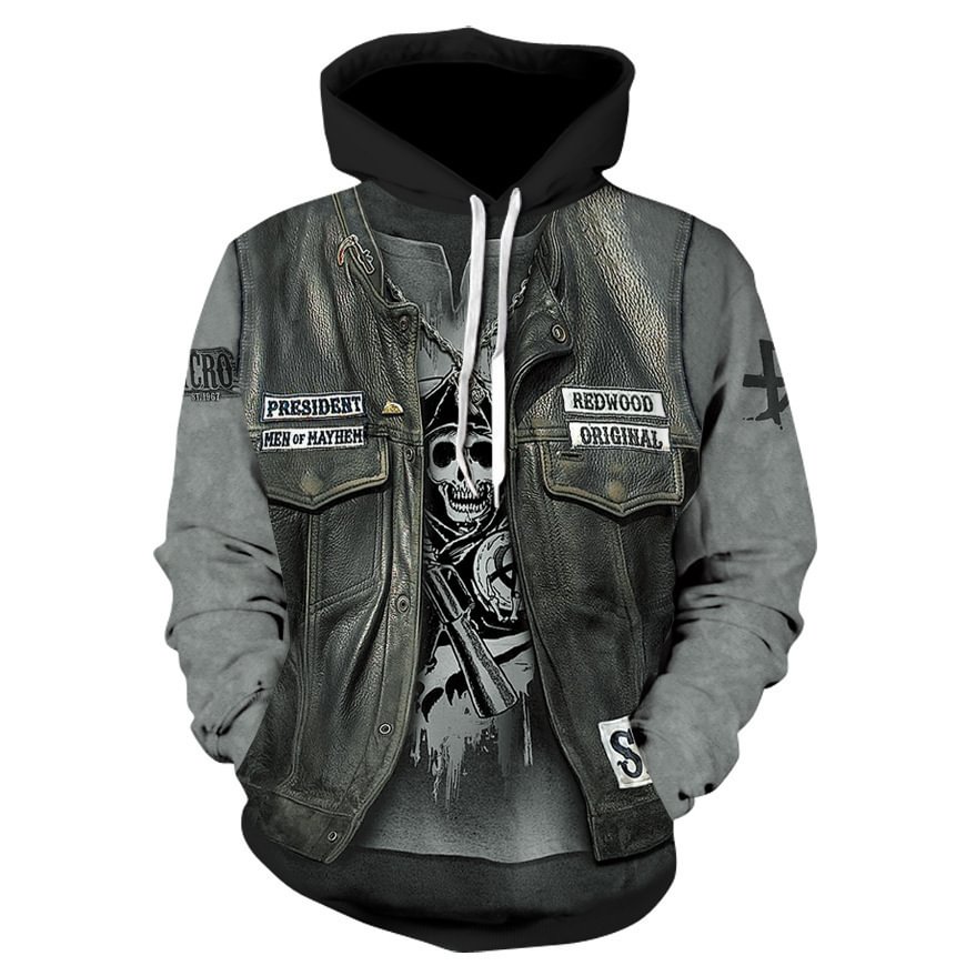 Mens Skull Reaper Casual Hoodie / [viawink] /
