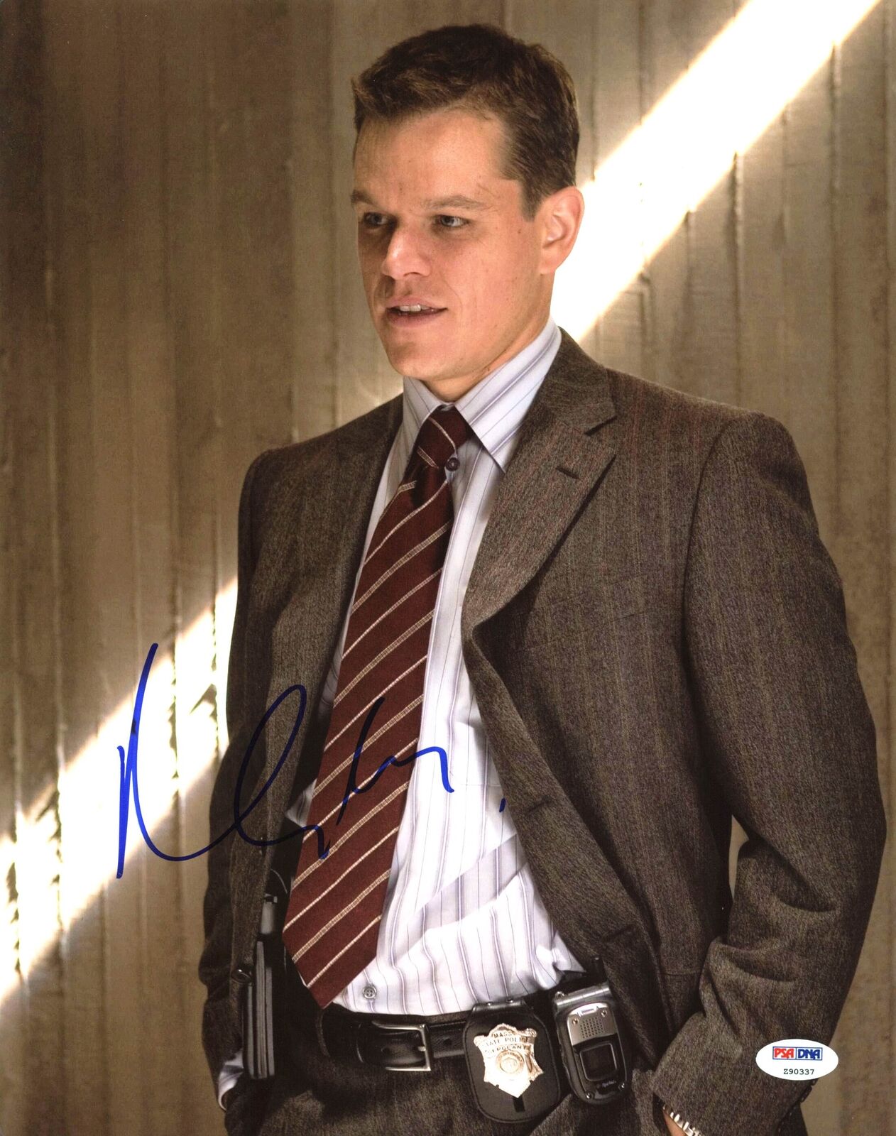 Matt Damon The Departed Authentic Signed 11X14 Photo Poster painting Autographed PSA/DNA #Z90337